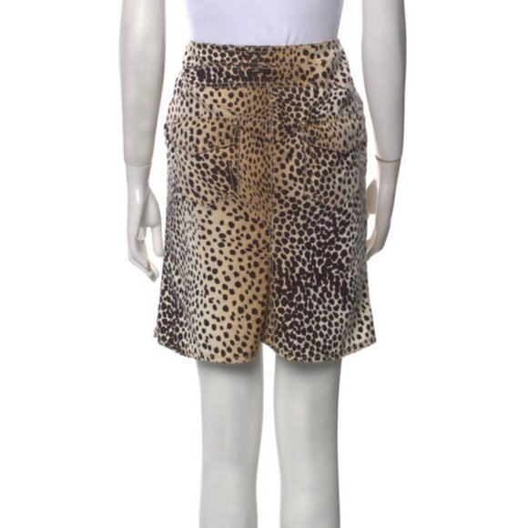 VTG Roberto Cavalli 2005 Leopard Print Mini Skirt with Gold Buckle EU 44/US12 - Picture 11 of 11